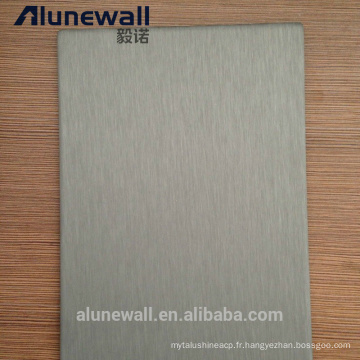 Alunewall vente chaude en acier inoxydable et panneau composite en aluminium pour bâtiment / décoration